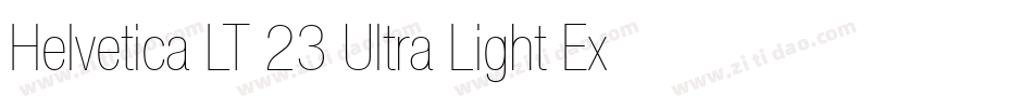 Helvetica LT 23 Ultra Light Extended字体转换